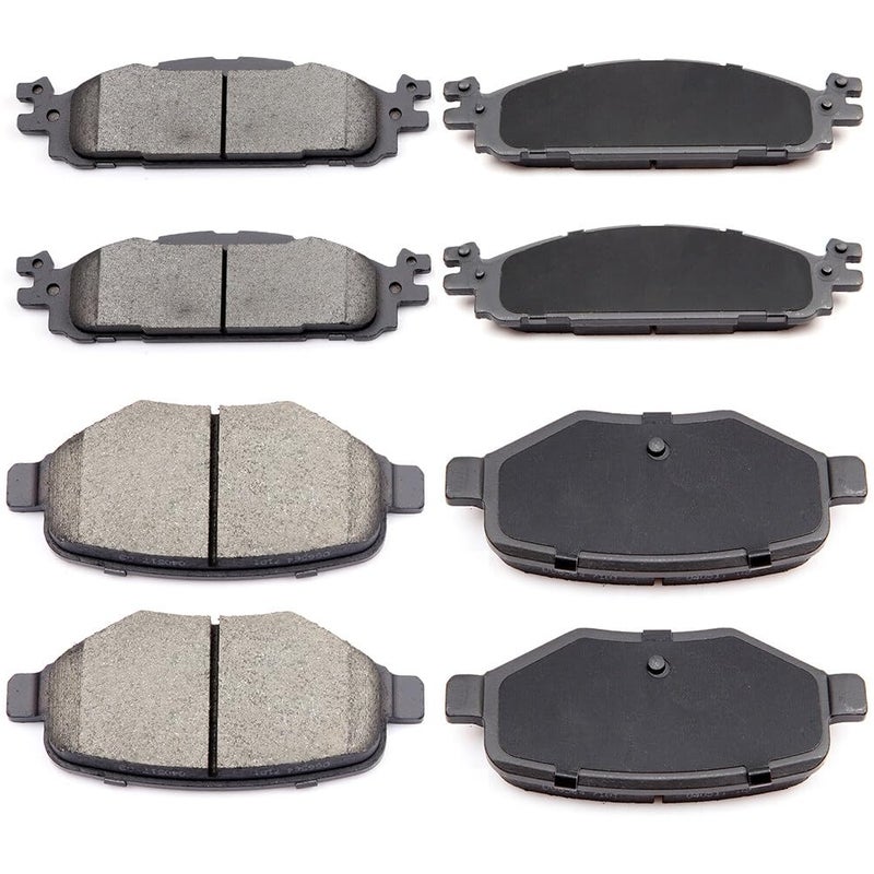 ECCPP مجموعة وسادات فرامل قرص السيراميك الأمامية والخلفية ECCPP D1508-8715 D1377-8488 - تناسب Ford Explorer 2011-2019، Flex 2009-2017، Taurus 2011-2018، Lincoln MKS 2011-2012 - Image 1